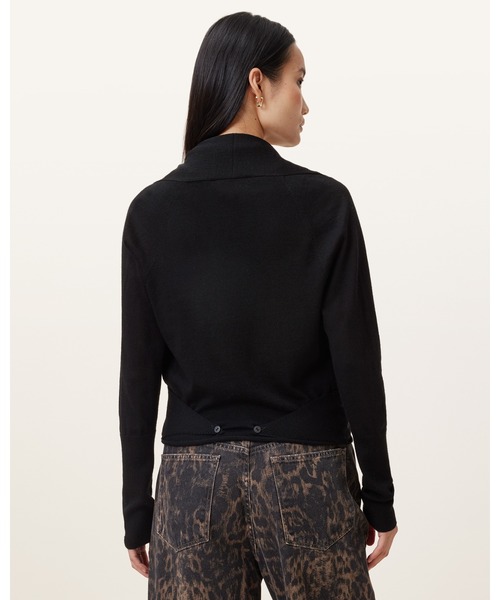 ALLSAINTS(オールセインツ)の「WASSON PIRATE MERINO WOOL CARDIGAN | WASSON パイレーツ メリノ ウール カーディガン(カーディガン/ボレロ・レディース・ブラック・XS/S/M)」の13枚目の写真