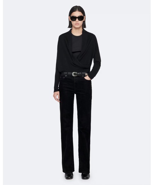 ALLSAINTS(オールセインツ)の「WASSON PIRATE MERINO WOOL CARDIGAN | WASSON パイレーツ メリノ ウール カーディガン(カーディガン/ボレロ・レディース・ブラック・XS/S/M)」の2枚目の写真