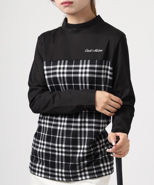 FUNALIVE（ファンアライブ）の「CHECK MOCK チェック モックネック ロンT（Tシャツ/カットソー・レディース・ネイビー/ブラック・L/S/M）」の7枚目の写真