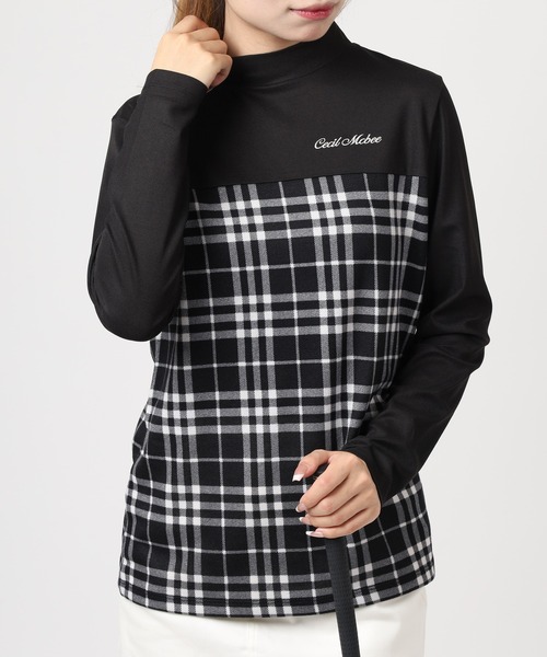 FUNALIVE（ファンアライブ）の「CHECK MOCK チェック モックネック ロンT（Tシャツ/カットソー・レディース・ネイビー/ブラック・L/S/M）」の8枚目の写真