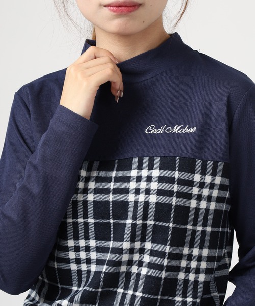 FUNALIVE（ファンアライブ）の「CHECK MOCK チェック モックネック ロンT（Tシャツ/カットソー・レディース・ネイビー/ブラック・L/S/M）」の14枚目の写真