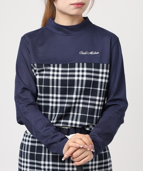 FUNALIVE（ファンアライブ）の「CHECK MOCK チェック モックネック ロンT（Tシャツ/カットソー・レディース・ネイビー/ブラック・L/S/M）」の16枚目の写真