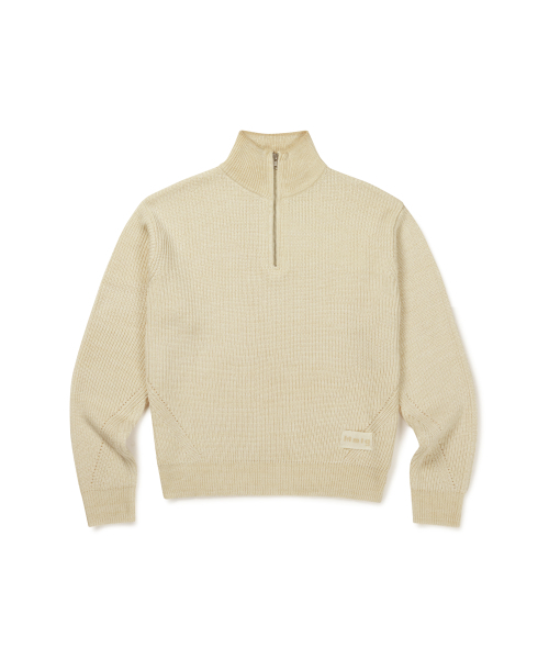 MMLG(エムエムエルジー)の「HEATHER HALF ZIPUP KNIT (IVORY)(ニット/セーター・レディース・その他・LARGE/MEDIUM/SMALL/X-LARGE)」の2枚目の写真