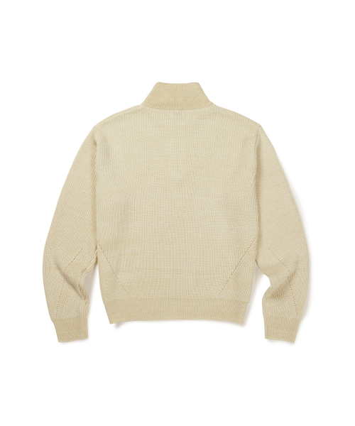 MMLG(エムエムエルジー)の「HEATHER HALF ZIPUP KNIT (IVORY)(ニット/セーター・レディース・その他・LARGE/MEDIUM/SMALL/X-LARGE)」の3枚目の写真