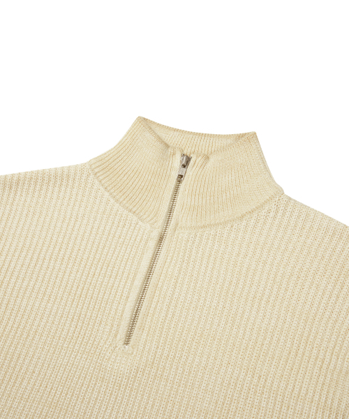 MMLG(エムエムエルジー)の「HEATHER HALF ZIPUP KNIT (IVORY)(ニット/セーター・レディース・その他・LARGE/MEDIUM/SMALL/X-LARGE)」の4枚目の写真