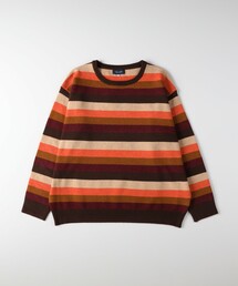 マルチボーダークルーニット