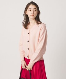 ウール カシミヤ Vネック カーディガン