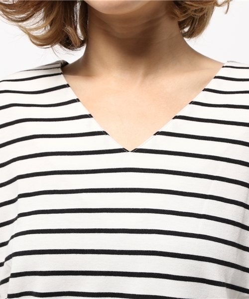 FREE'S MART(フリーズマート)の「前後Vネックドルマンカットソー(Tシャツ/カットソー・レディース・カーキ/ネイビー/グレー/ホワイト系その他・FREE)」の10枚目の写真