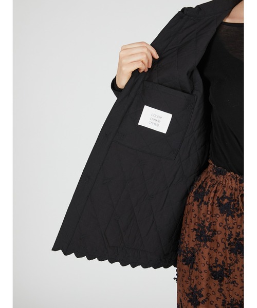 crinkle crinkle crinkle(クリンクルクリンクルクリンクル)の「エンブロイダリースカラップジャケット / 【crinkle crinkle crinkle】 embroidery scallop jacket(ナイロンジャケット・レディース・ホワイト/ブラック・FREE)」の17枚目の写真