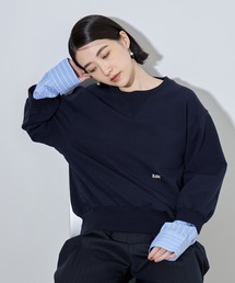 【サステナブル】シャツレイヤードスウェット