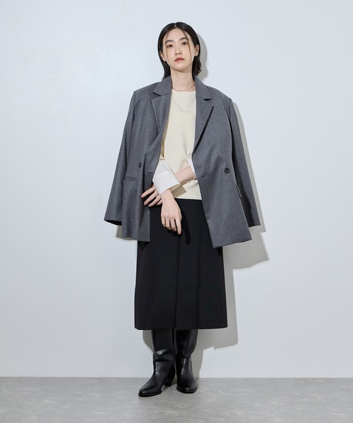 ADAM ET ROPE'（アダムエロペ）の「【サステナブル】シャツレイヤードスウェット（スウェット・レディース・ホワイト系その他5/ブルー系その他/ブラック系その他・FREE）」の7枚目の写真