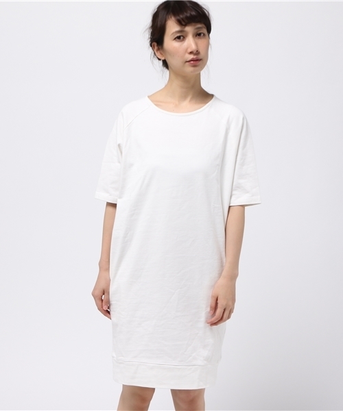 Denime（ドゥニーム）の「テンジクカットソーワンピース（ワンピース・レディース・ネイビー/オフホワイト/杢グレー/サックスブルー/カーキ・FREE）」の21枚目の写真