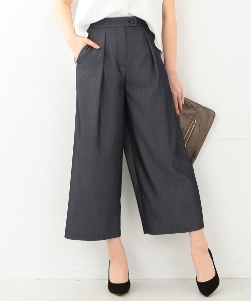 BEAMS LIGHTS Women's（ビームスライツ ウィメンズ）の「BEAMS LIGHTS / ワイドパンツ（その他パンツ・レディース・ベージュ/オリーブ/インディゴブルー・36/38）」の6枚目の写真