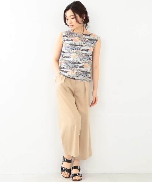 BEAMS LIGHTS Women's（ビームスライツ ウィメンズ）の「BEAMS LIGHTS / ワイドパンツ（その他パンツ・レディース・ベージュ/オリーブ/インディゴブルー・36/38）」の8枚目の写真