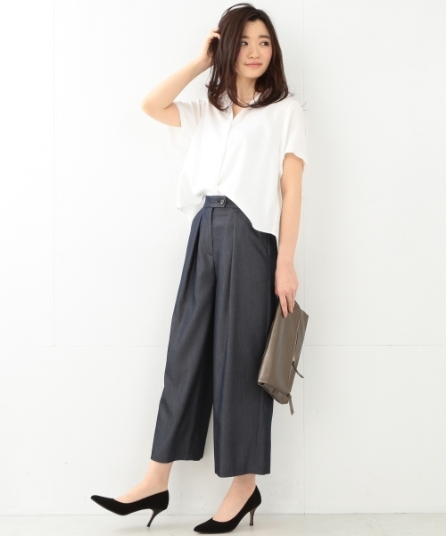 BEAMS LIGHTS Women's（ビームスライツ ウィメンズ）の「BEAMS LIGHTS / ワイドパンツ（その他パンツ・レディース・ベージュ/オリーブ/インディゴブルー・36/38）」の22枚目の写真