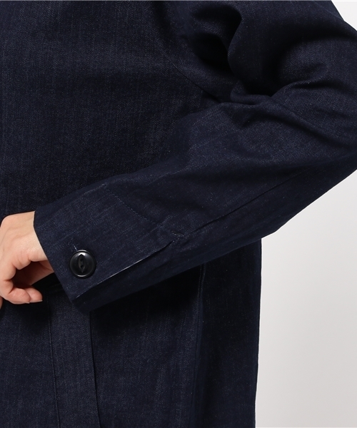 POU DOU DOU(プードゥドゥ)の「コクーンテ-ラーコート(テーラードジャケット・レディース・ベージュ/インディゴブルー/カーキ/ブルー・3)」の12枚目の写真