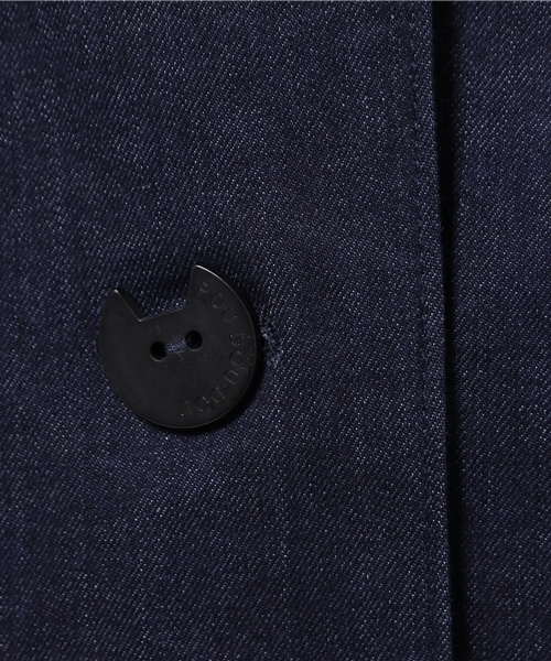 POU DOU DOU(プードゥドゥ)の「コクーンテ-ラーコート(テーラードジャケット・レディース・ベージュ/インディゴブルー/カーキ/ブルー・3)」の7枚目の写真