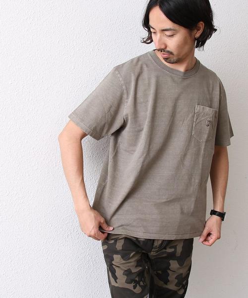 coen(コーエン)の「オーバーダイビッグT(Tシャツ/カットソー・メンズ・ホワイト/ベージュ/オリーブ/ブルー・MEDIUM/LARGE)」の3枚目の写真