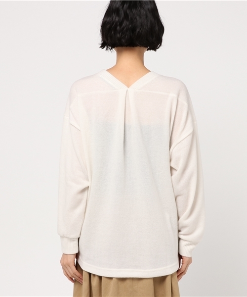 VENCEEXCHANGE（ヴァンスエクスチェンジ）の「起毛両Vニット（ニット/セーター・レディース・ワインレッド/オフホワイト/グレー/ライトブラウン/ブラック・MEDIUM）」の8枚目の写真