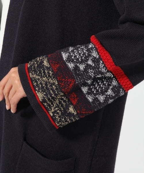 GLOBAL WORK（グローバルワーク）の「【WEB限定価格】5ゲージMIXロングカーディガン長袖/737443（カーディガン/ボレロ・レディース・ホワイト/オフホワイト/ネイビー・LARGE/MEDIUM）」の14枚目の写真