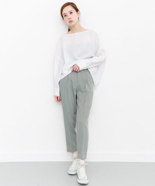 KBF（ケイビーエフ）の「KBF スリムパンツ（その他パンツ・レディース・ライトグレー/ピンク/ネイビー・38/36）」の14枚目の写真