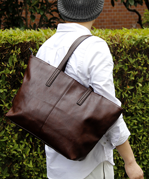 Un coeur（アンクール）の「【UCR/ユーシーアール】COLORS トート 311285（トートバッグ・メンズ・ブラック/ネイビー/グレー/ブラウン/カーキ/イエロー・FREE）」の19枚目の写真