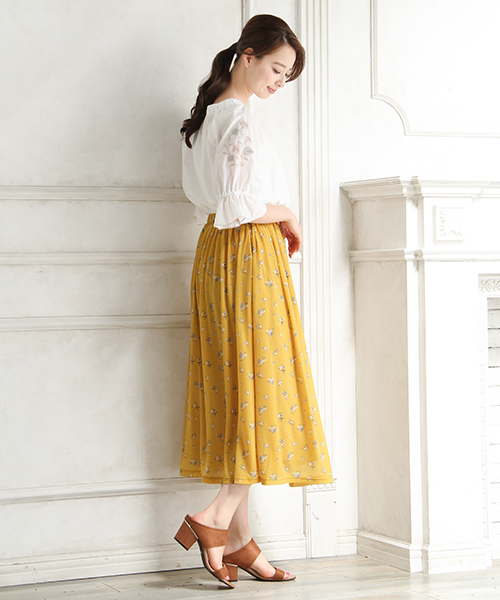 Honeys(ハニーズ)の「袖刺繍入りブラウス(シャツ/ブラウス・レディース・ホワイト系その他/ピンク/ホワイト×グレー/オフホワイト・L/M)」の6枚目の写真