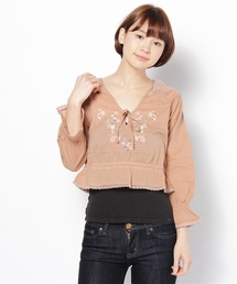 Kastane | 花刺繍BL(シャツ/ブラウス)