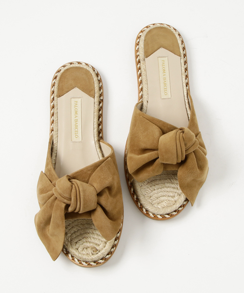 Paloma Barcelo（パロマバルセロ）の「PALOMA BARCELO リボンサンダル（サンダル・レディース・ベージュ/オレンジ・36/37/35/38）」の2枚目の写真