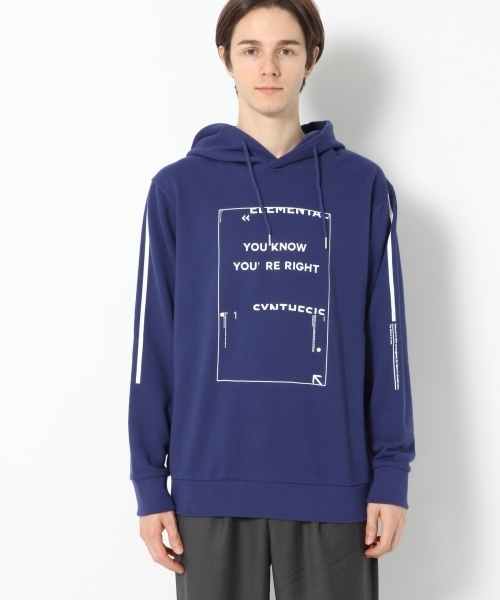 GLOBAL WORK（グローバルワーク）の「ウラケプリントスウェットパーカー/770524（パーカー・メンズ・ホワイト/ブラック/ブルー/ライトグリーン・SMALL/MEDIUM/LARGE/X-LARGE）」の4枚目の写真