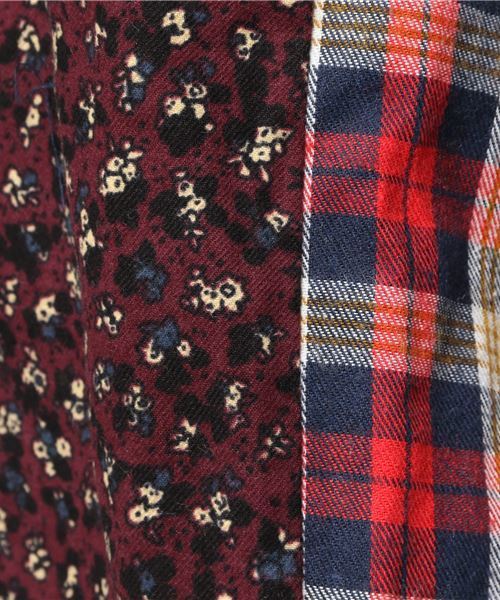 MERLOT（メルロー）の「チェック×フラワー柄ブラウス7218（シャツ/ブラウス・レディース・レッド/ネイビー・FREE）」の11枚目の写真