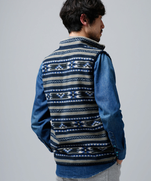 NANO universe（ナノユニバース）の「ネイティブフリースベスト（ベスト・メンズ・ネイビー/グレー・SMALL/MEDIUM/LARGE）」の4枚目の写真