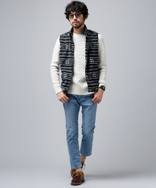 NANO universe（ナノユニバース）の「ネイティブフリースベスト（ベスト・メンズ・ネイビー/グレー・SMALL/MEDIUM/LARGE）」の8枚目の写真