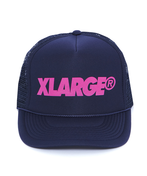 XLARGE（エクストララージ）の「SLANTED LOGO MESH TRUCKER（キャップ・メンズ・ホワイト/ブラック/ネイビー/チャコールグレー/ブラウン・ONE SIZE）」の5枚目の写真