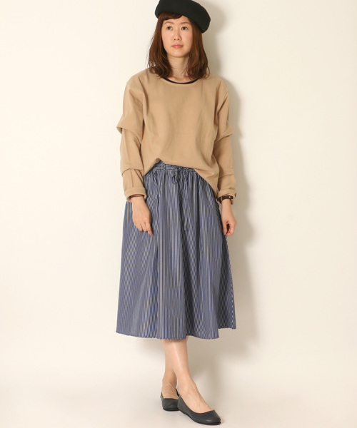 LBC（エルビーシー）の「TCギャザースカート（スカート・レディース・オリーブ/ブルー・MEDIUM/LARGE）」の4枚目の写真