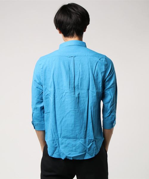 TopIsm(トップイズム)の「綿麻リネン7分袖 カラーシャツ(シャツ/ブラウス・メンズ・ライトグリーン/ワイン/カーキ/ピンク/イエロー/ブルー/ブラック/ネイビー/オフホワイト・L/LL/M)」の11枚目の写真