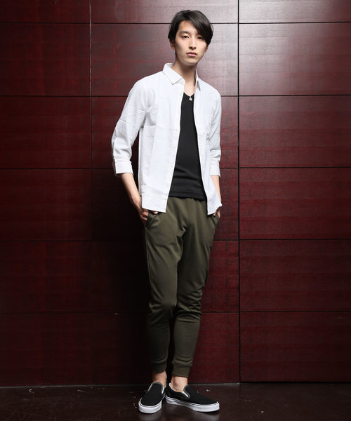 TopIsm(トップイズム)の「綿麻リネン7分袖 カラーシャツ(シャツ/ブラウス・メンズ・ライトグリーン/ワイン/カーキ/ピンク/イエロー/ブルー/ブラック/ネイビー/オフホワイト・L/LL/M)」の20枚目の写真