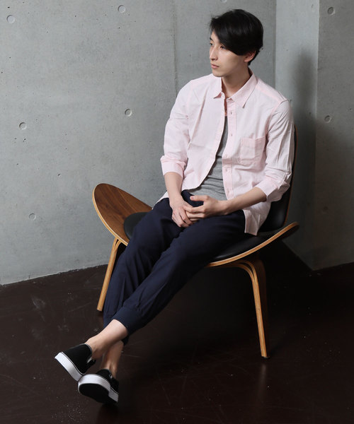 TopIsm(トップイズム)の「綿麻リネン7分袖 カラーシャツ(シャツ/ブラウス・メンズ・ライトグリーン/ワイン/カーキ/ピンク/イエロー/ブルー/ブラック/ネイビー/オフホワイト・L/LL/M)」の13枚目の写真