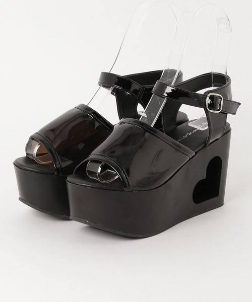WEGO(ウィゴー)の「WEGO/ハートくり抜きサンダル(サンダル・レディース・レッド/ブラック系その他/ブラック・LARGE/MEDIUM)」の8枚目の写真