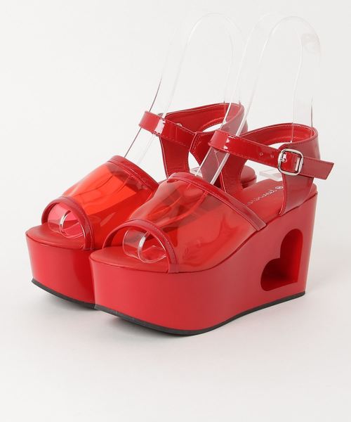 WEGO(ウィゴー)の「WEGO/ハートくり抜きサンダル(サンダル・レディース・レッド/ブラック系その他/ブラック・LARGE/MEDIUM)」の9枚目の写真