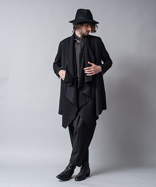 NO ID BLACK ノーアイディーブラックストレッチドレープ ショールコート NO ID.（ノーアイディ）の「mcg2283-TRストレッチドレープショール