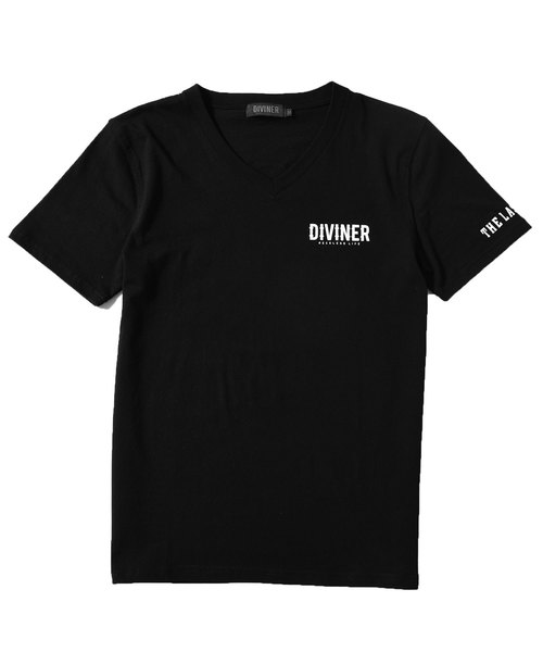 サークルスカルVネックTシャツ メンズ トップス カットソー 半袖