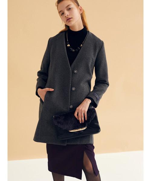 YECCA VECCA(イェッカヴェッカ)の「P.Vネックコート(ピーコート・レディース・ブラック/グレー・FREE)」の11枚目の写真