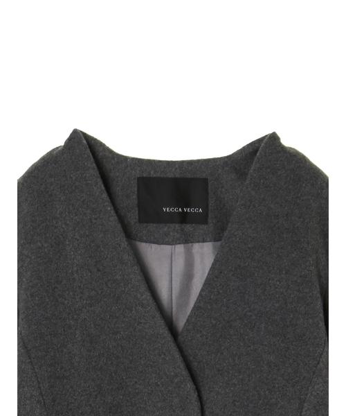YECCA VECCA(イェッカヴェッカ)の「P.Vネックコート(ピーコート・レディース・ブラック/グレー・FREE)」の9枚目の写真