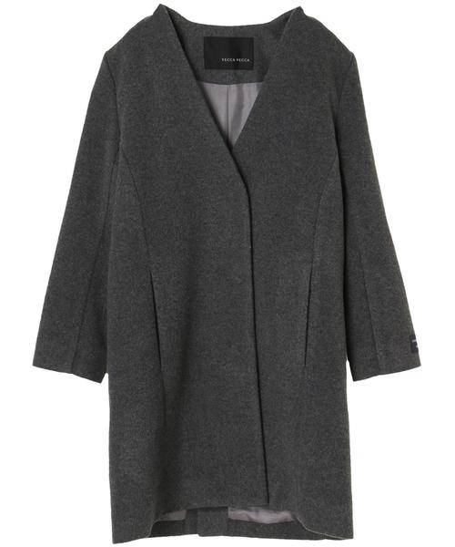 YECCA VECCA(イェッカヴェッカ)の「P.Vネックコート(ピーコート・レディース・ブラック/グレー・FREE)」の5枚目の写真