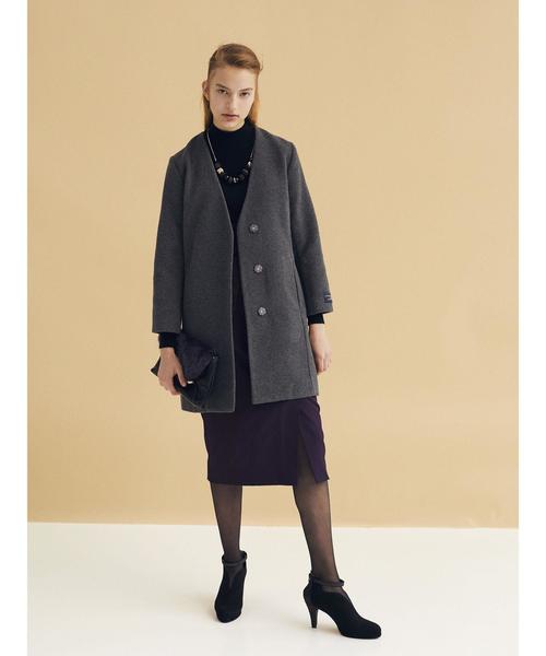 YECCA VECCA(イェッカヴェッカ)の「P.Vネックコート(ピーコート・レディース・ブラック/グレー・FREE)」の3枚目の写真