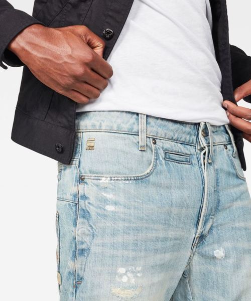 G-STAR（ジースター）の「Staq 3D Straight Tapered（デニムパンツ・メンズ・ライトインディゴブルー・32inch/30inch/28inch/31inch/33inch/29inch/34inch/27inch）」の4枚目の写真