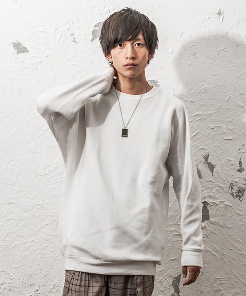 MinoriTY（マイノリティ）の「ドルマンミラノリブ編みニット（ニット/セーター・メンズ・ブラック/杢グレー/チャコールグレー/オフホワイト/ブラウン/ベージュ/ワイン・L/M）」の2枚目の写真