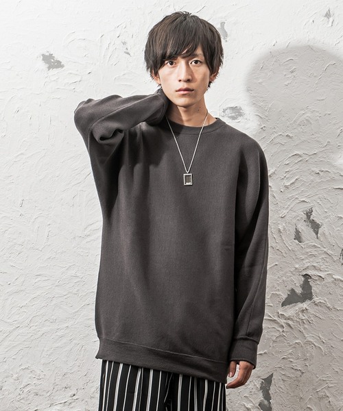 MinoriTY（マイノリティ）の「ドルマンミラノリブ編みニット（ニット/セーター・メンズ・ブラック/杢グレー/チャコールグレー/オフホワイト/ブラウン/ベージュ/ワイン・L/M）」の4枚目の写真