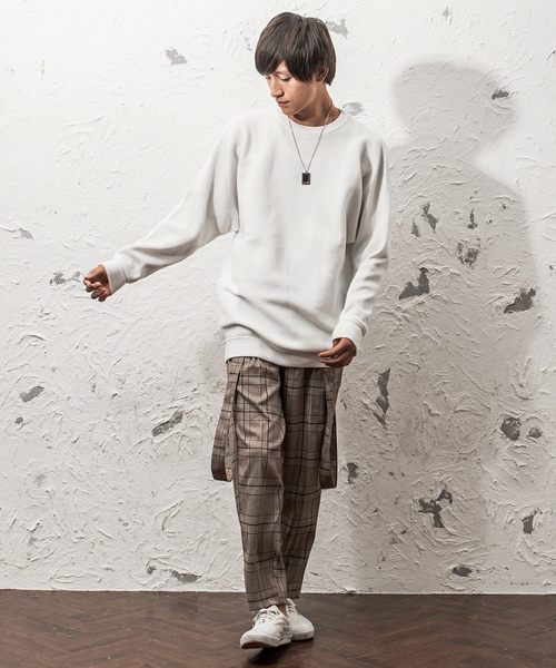 MinoriTY（マイノリティ）の「ドルマンミラノリブ編みニット（ニット/セーター・メンズ・ブラック/杢グレー/チャコールグレー/オフホワイト/ブラウン/ベージュ/ワイン・L/M）」の20枚目の写真